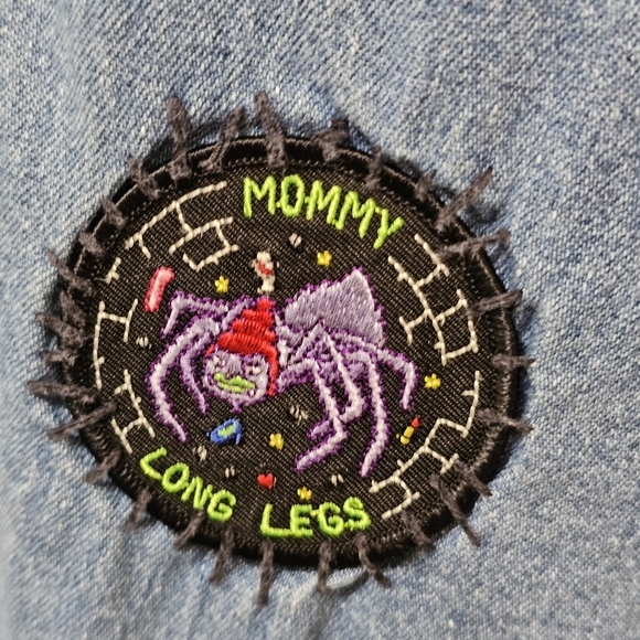 Bill Blass Vintage Hooded Jean Jacket With Novelty Patches Loosefit Womens Large - Picture 14 of 16